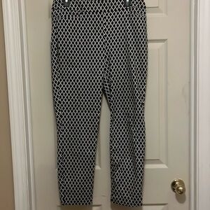 Chicos navy pattern straight leg pants